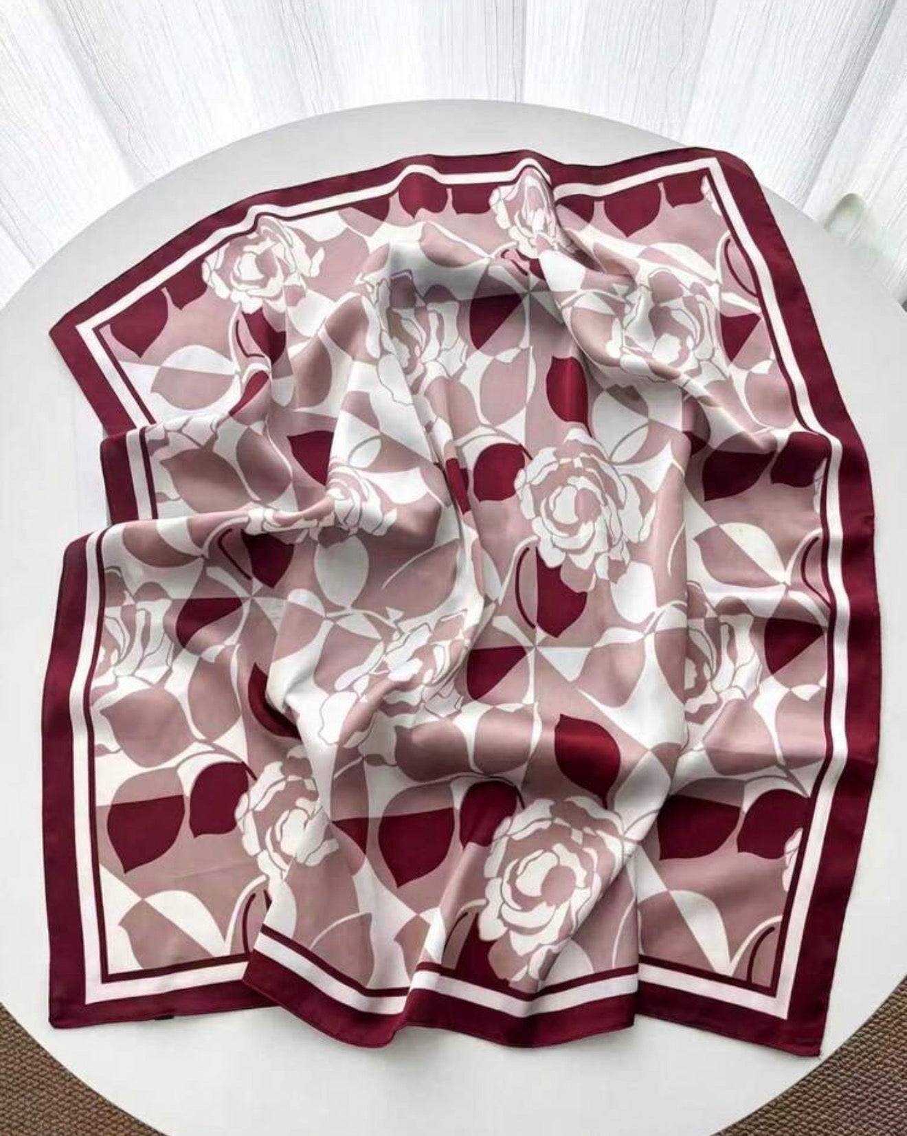 Burgundy scarf