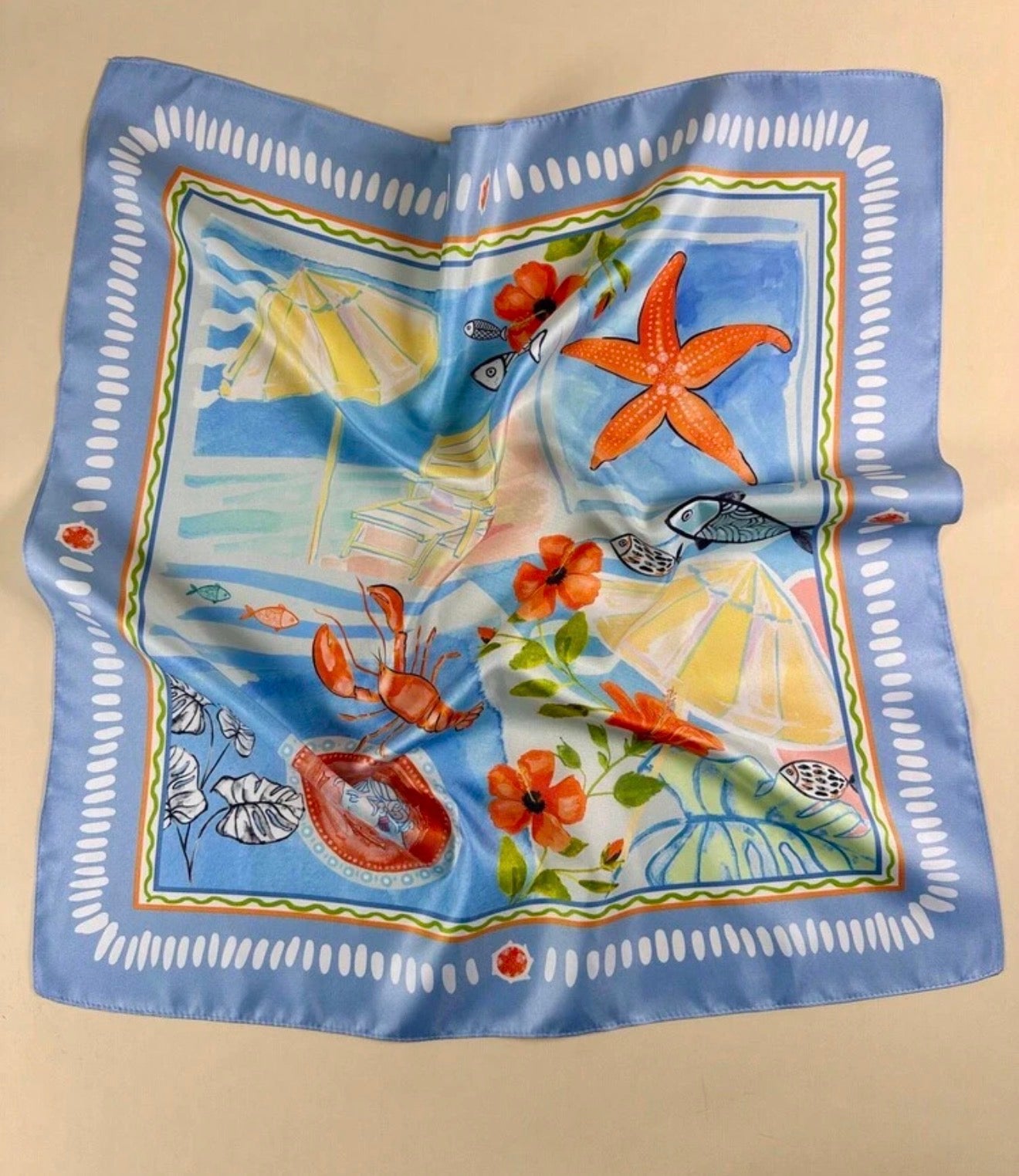 Blue beach scarf