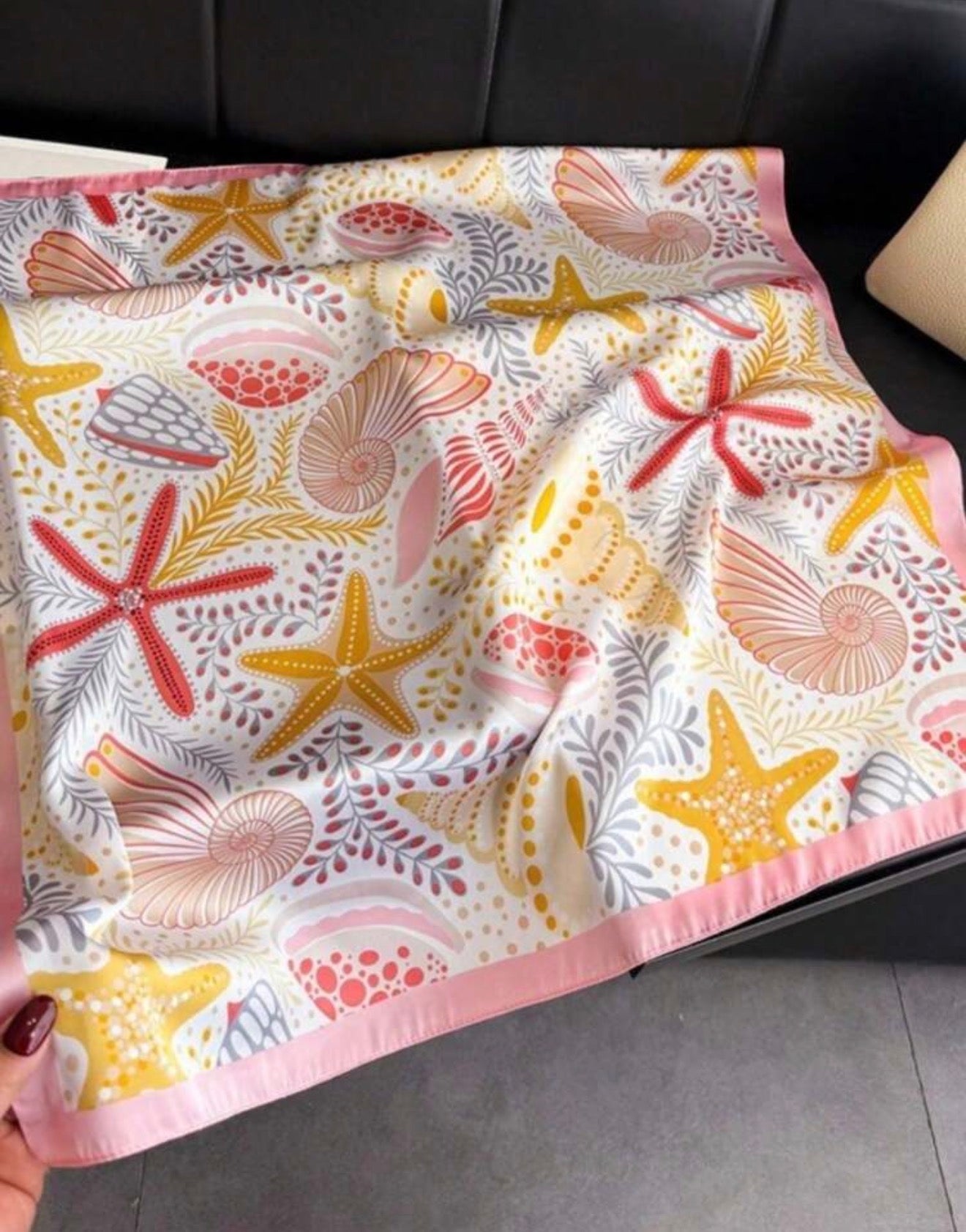 Pink shells scarf