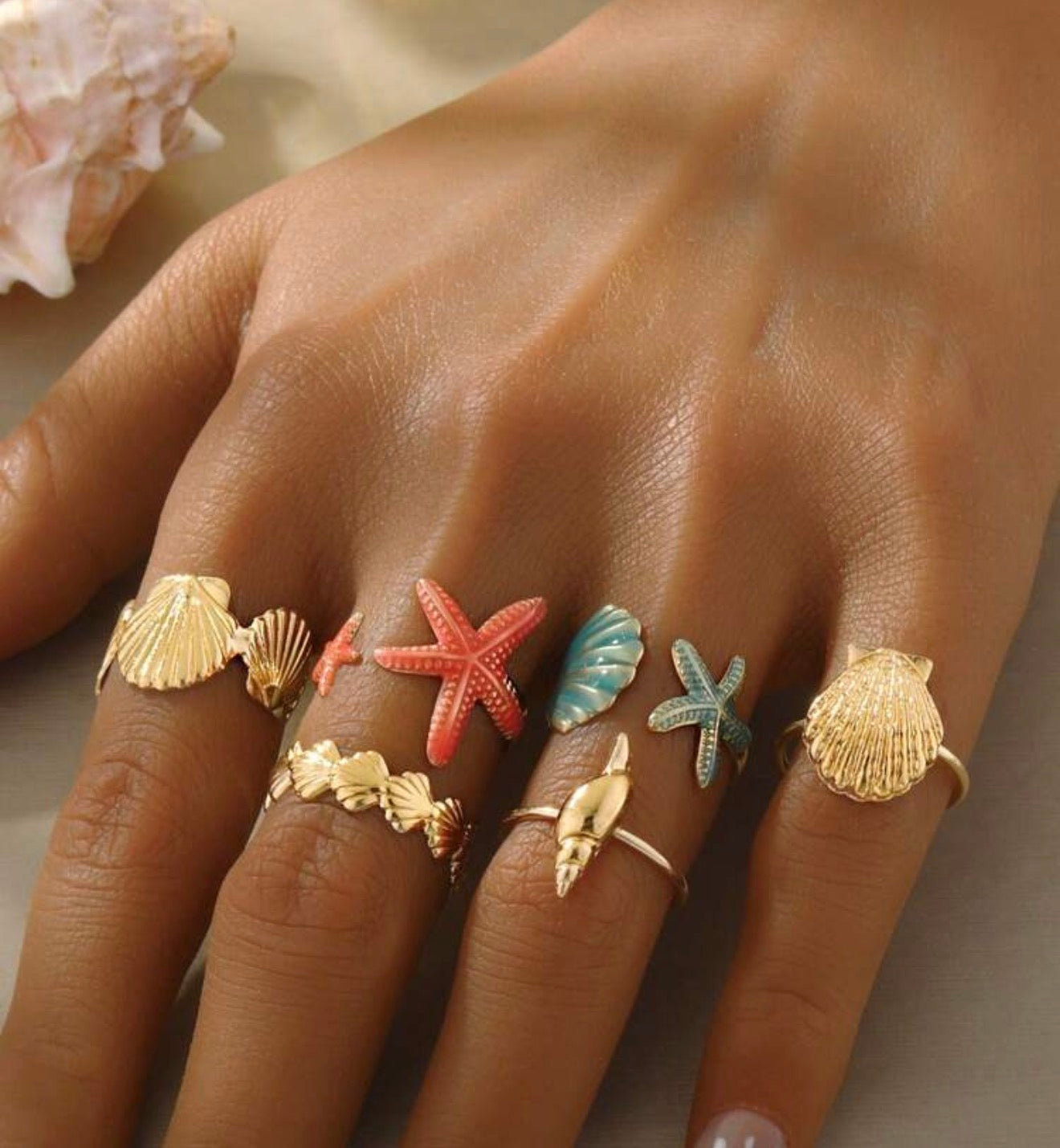 Seashell rings