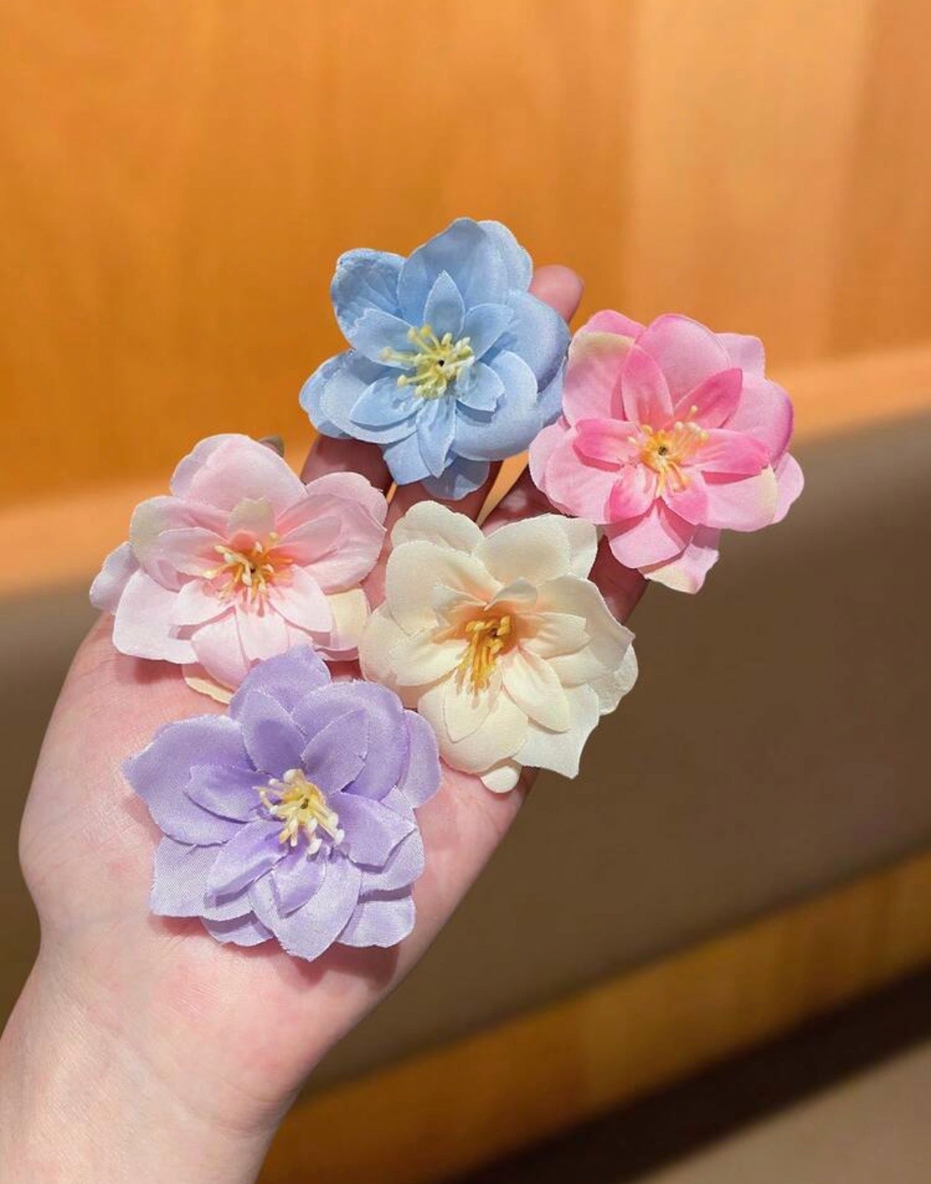 Flower hair clips