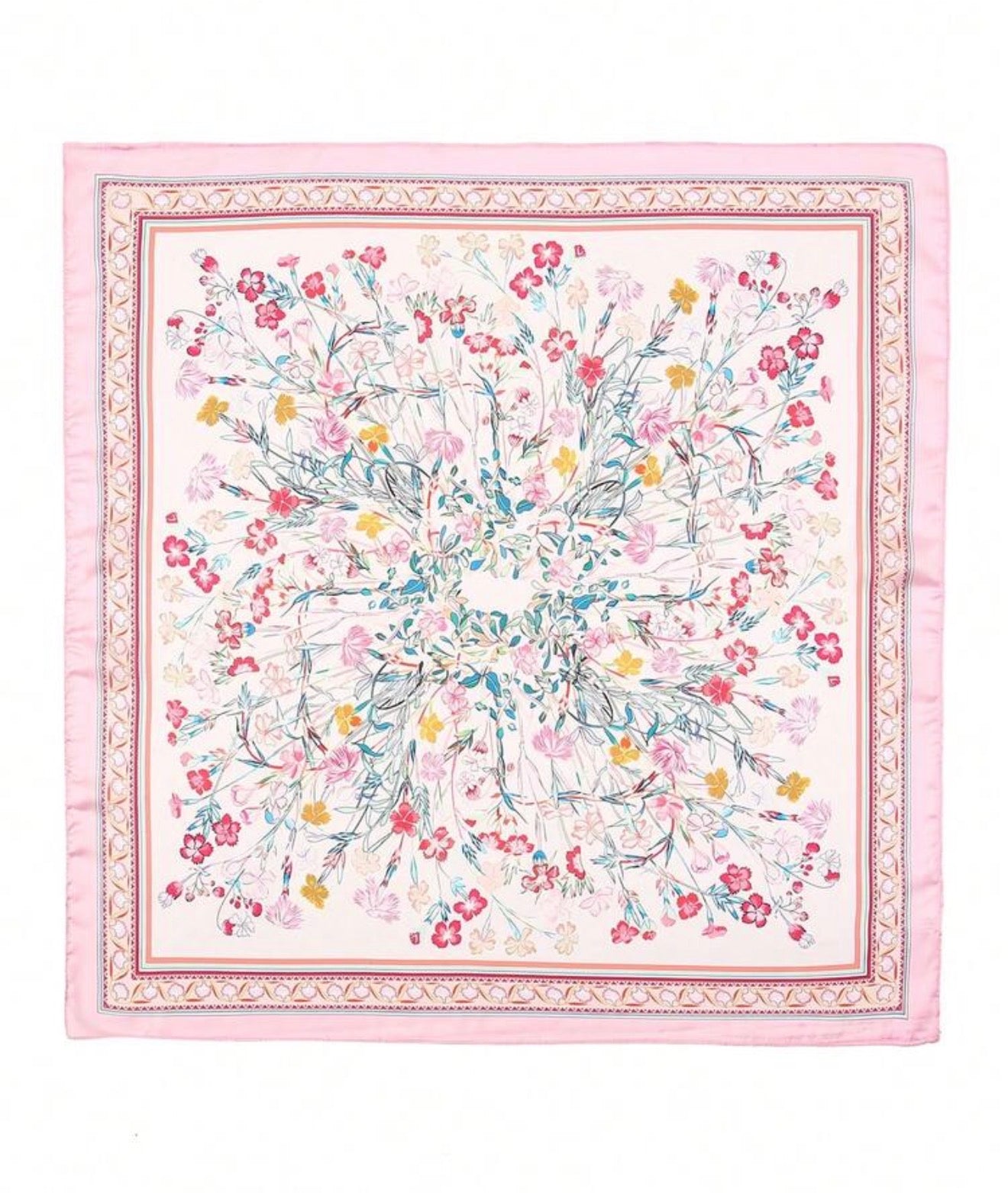 Pink floral scarf
