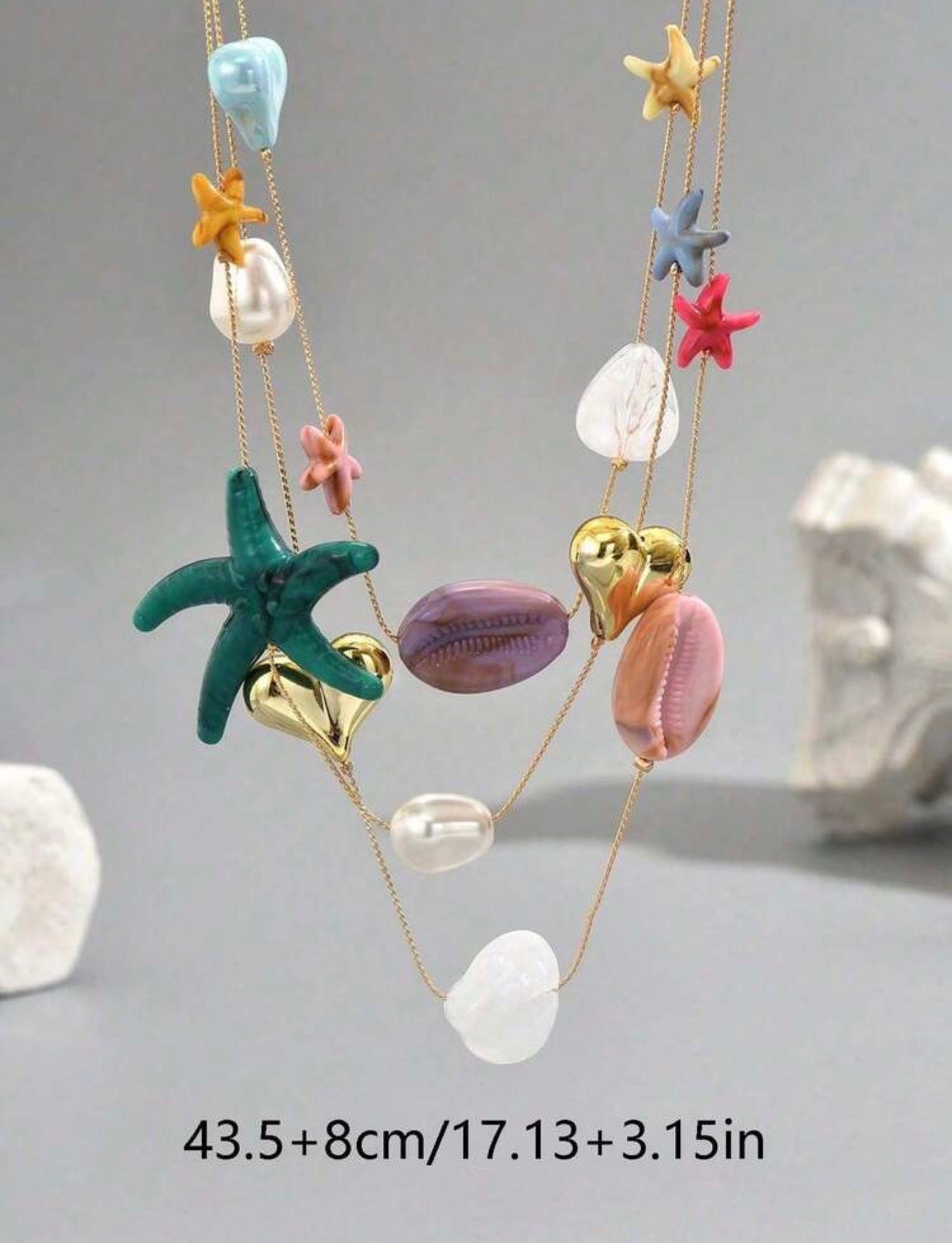 Multicolor beach necklace