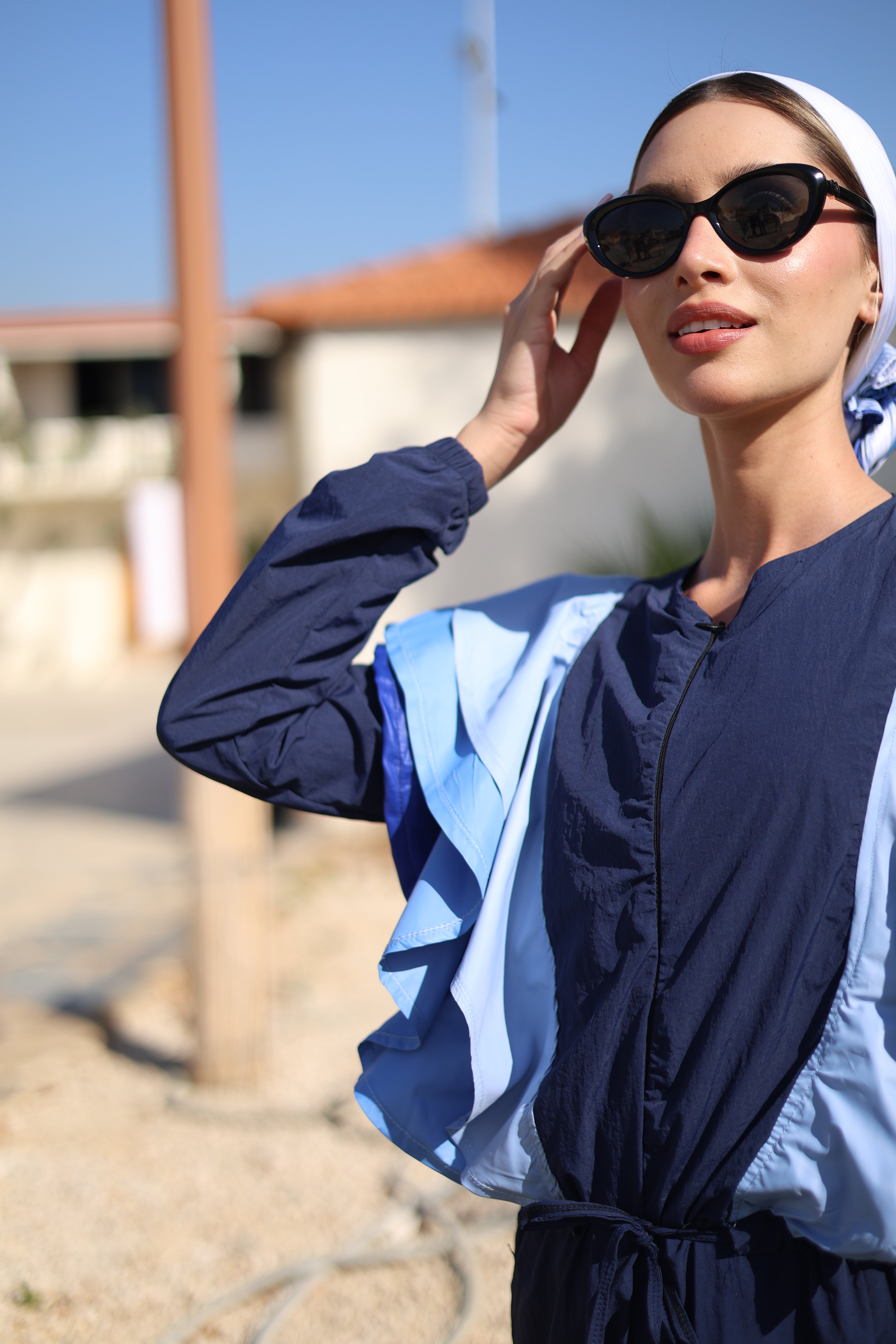 Navy Blue Triple Wave